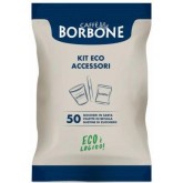 Borbone Kit Accessori EcoLogico 50pz Bicchierini+Bus.Zucc+Palette