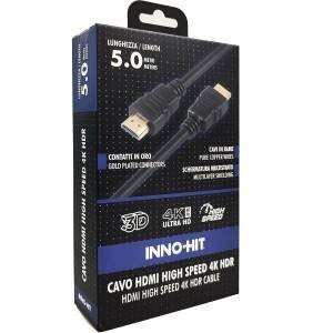 Inno-Hit Cavo HDMI High-Speed 4K HDR 60hz 5m Nero