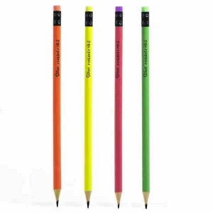 MATITA NEON CON GOMMA - 1 PEZZO - COLORI ASSORTITI (00240083)