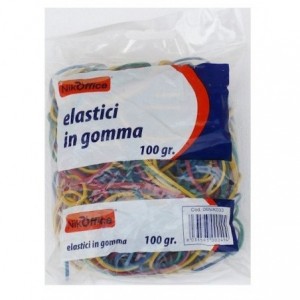 ELASTICI IN GOMMA ASSORTITI - 100 GRAMMI - 1/20/200 (01050229)