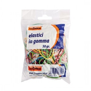 ELASTICI IN GOMMA - CONF. 50GR. - ASSORTITI (06NIK033/1)