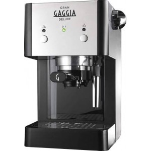 Gaggia Grangaggia Deluxe RI8425/11 Macchina da Caffè Cialde 44mm/Macinato Inox/Black