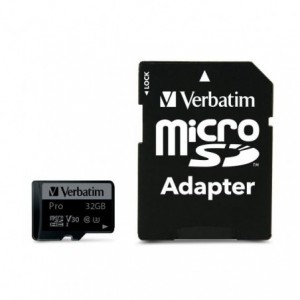 Micro Sd Verbatim 32 GB U3 (47041) CLASS 10 (CON ADATTATORE)