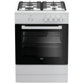 Cucina Beko FSG62000DW Bianco - 4 Fuochi Gas , Forno Gas 64lt - 60x60