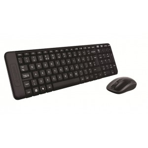 KIT LOGITECH MK220 TASTIERA + MOUSE WIRELESS NERA (920-003721)