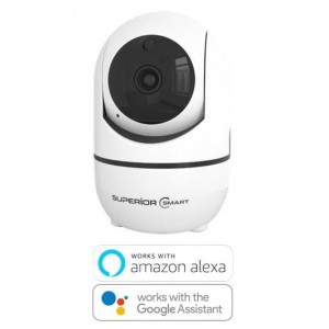 Superior Security Camera Interno 360° HD WiFi Alexa Google SmartLife