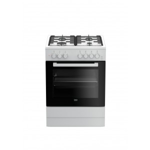 BEKO CUCINA A GAS FSE6211DW - 4 BRUCIAT- FORNO ELETT.VENT.66LT - 60x60 BIANCO