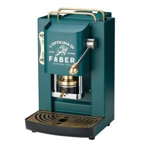 Faber Pro Deluxe Macchina da Caffè Cialde 44mm British Green Ottone