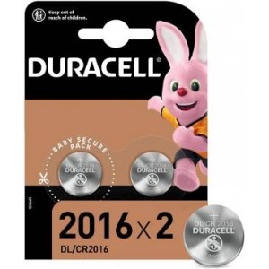 (1 Confezione) Duracell Lithium Batterie 2pz Bottone DL/CR2016 - min. ordine 4pz