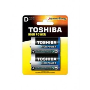 (1 Confezione) Toshiba Batterie 2pz Torcia LR20GCP BP-2 D Alcaline - min. ordine 4pz
