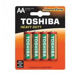 (1 confezione) TOSHIBA BATTERIE STILO R6KG AA CONF.4 PZ (R6KG-BP-4C) - min. ordine 4 pz