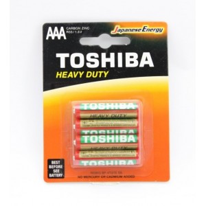 (1 confezione) TOSHIBA BATTERIE MINISTILO R03KG AAA CONF.4 PZ ( R03KG BP-4TGTE SS) - min. ordine 4 pz