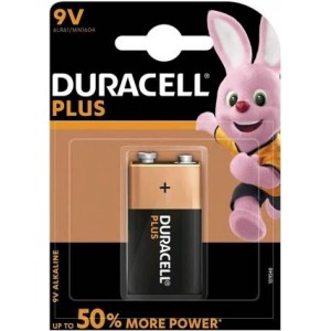 Duracell Plus Batterie 1pz 9V Transistor 6LR61 MN1604 (1 Confezione)