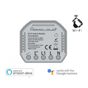 HOMCLOUD MODULO PULSANTE INTELLIGENTE WI-FI DA INCASSO (AS-SBM1)