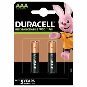 (1 Confezione) Duracell Ricar. Batterie 2pz MiniStilo 900mAh HR03 DX2400 AAA