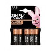 Duracell Simply Batterie 5pz Stilo LR6 MN1500 AA 1Conf