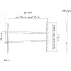 Superior Staffa TV 37"-70" Fixed Extra Slim 35Kg