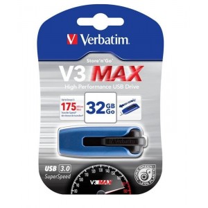 PEN DRIVE VERBATIM V3 MAX STORE'N'GO 32GB USB3.0 (49806) BLU