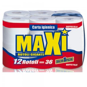 MAXI CARTA IGIENICA CONFEZIONE DA 12PZ